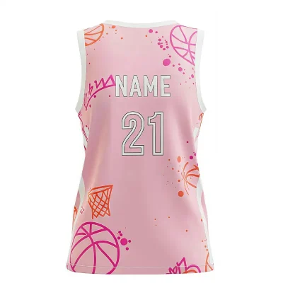 Women's pro V-neck basketball jersey with side panels and butterfly mesh for maximum airflow