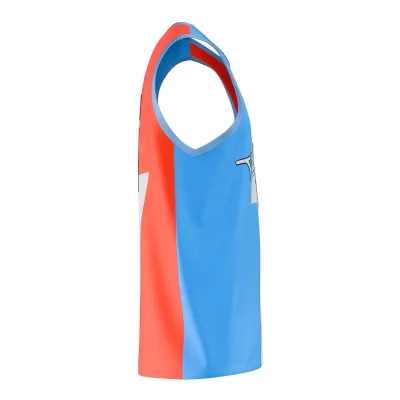 Premium V-neck basketball jersey with jacquard woven fabric for luxury teams