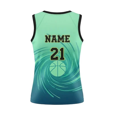 Custom youth and women's basketball jersey with Pro Interlock fabric for teams and leagues.
