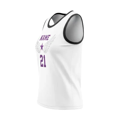 Elite youth and women's basketball jersey with flashed V fabric texture for teams