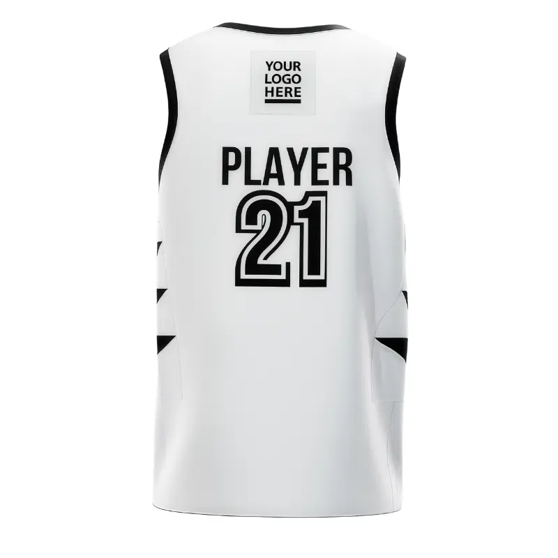 V-neck basketball jersey with side panels and butterfly mesh for maximum airflow