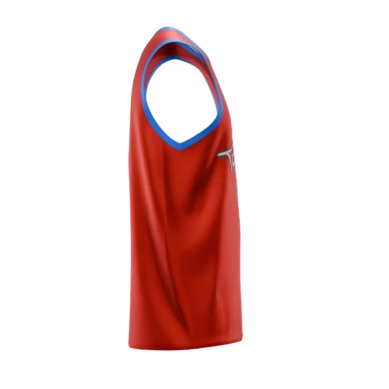 NextPlay Elite custom basketball jersey for adults and youth, made with blue and black sublimated Birdseye Mesh.