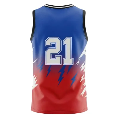 Pro V-neck basketball jersey with 160g butterfly mesh for maximum airflow