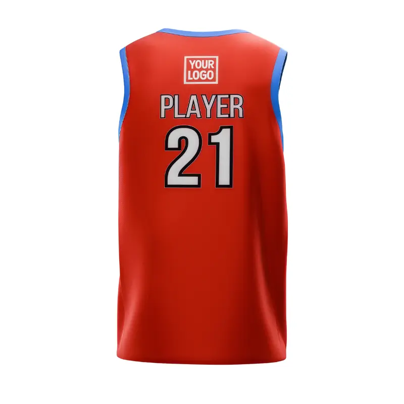 NextPlay Elite custom basketball jersey for adults and youth, made with blue and black sublimated Birdseye Mesh.