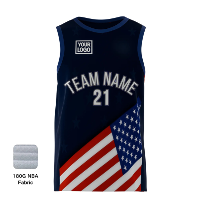 Round Neck Basketball Sublimated Jersey for Unisex & Youth - 180G NBA Fabric
