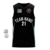  Elite V-neck basketball jersey with side panels and flashed V fabric texture