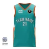 V-Nekc Basketball Jersey with Side Panels for Unisex & Youth - 150G Short Hole Mesh