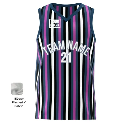  Elite V-neck basketball jersey with flashed V fabric texture for distinctive teams