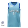 V-neck basketball jersey with short hole mesh for balanced performance