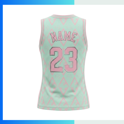 Alternative view of Custom Women’s V-Neck Basketball Jersey with 160G Jacquard Fabric