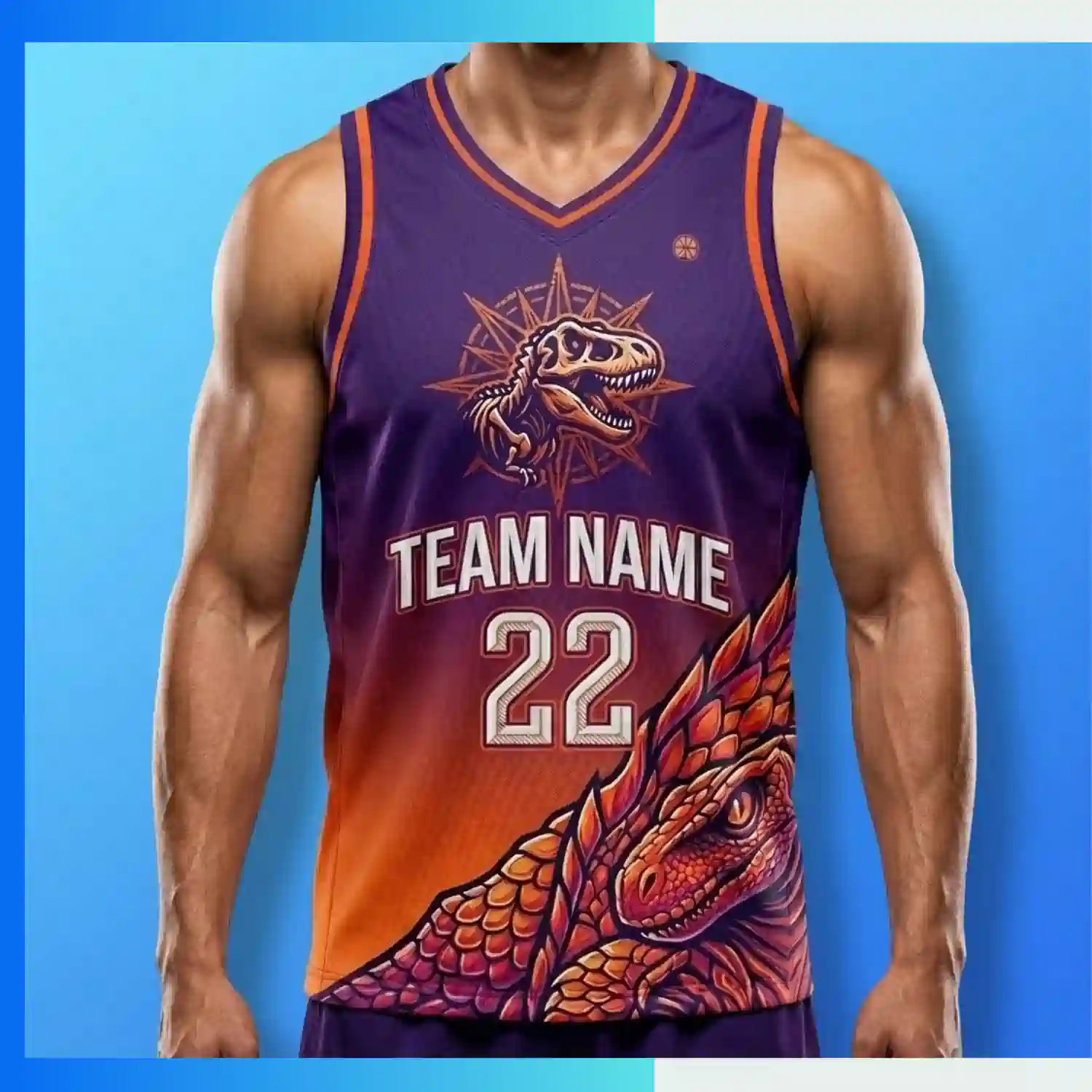 Custom Elite V-Neck Basketball Jersey with 150G Flashed V Fabric - Image 3