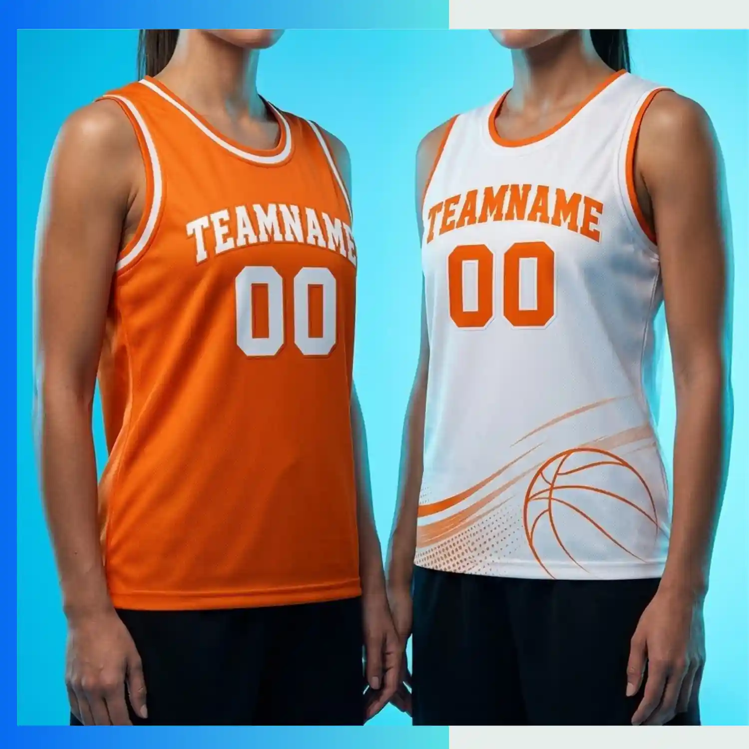 Custom Women’s Reversible Basketball Jersey With Multiple Fabric Options - Image 3