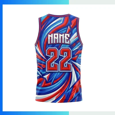 Alternative view of Custom Basketball Jersey – Short Hole Mesh Sublimation Round Neck