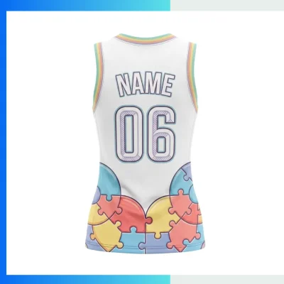 Alternative view of Custom Women’s V-Neck Basketball Jersey with 160G Performance Mesh