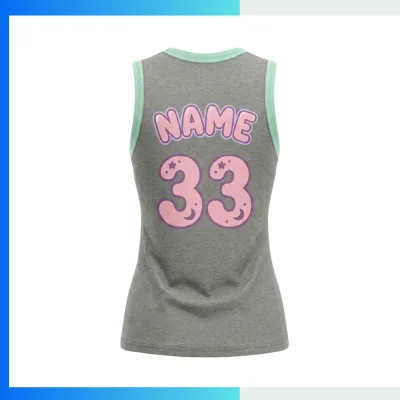 Alternative view of Custom Women’s V-Neck Basketball Jersey with Side Panels with 160G Butterfly Mesh