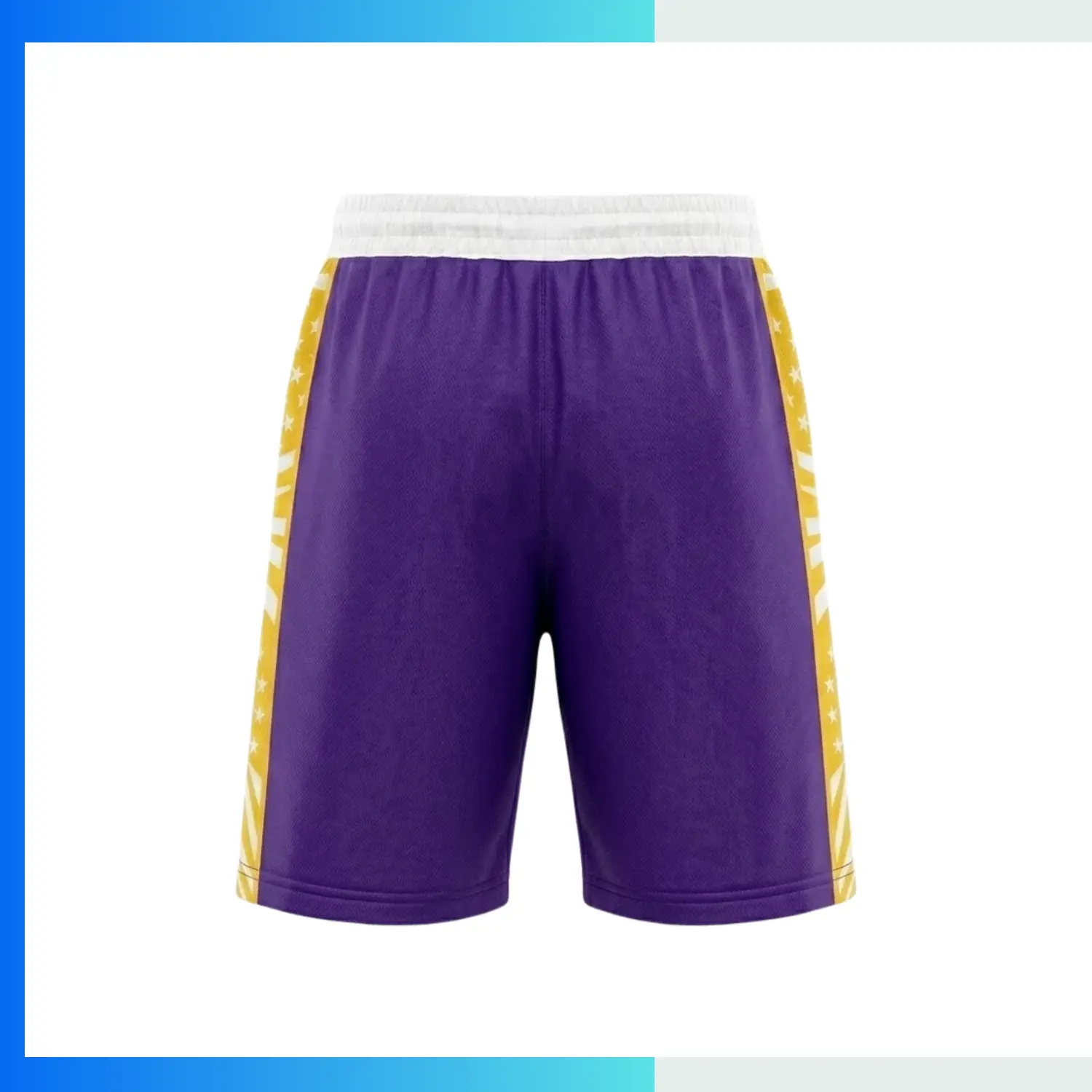 Custom Interlock Basketball Shorts with Sublimation Printing with 150G Interlock - Image 2