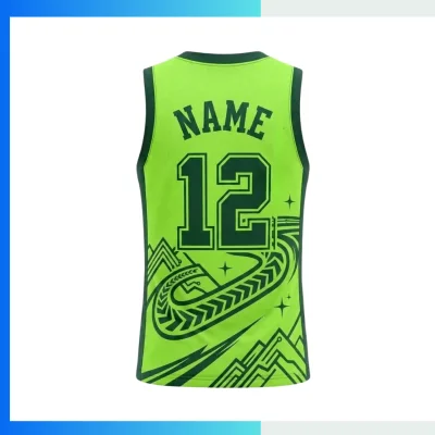 Alternative view of Custom Basketball V-Neck Jersey with Side Panels with 150G Short Hole Mesh