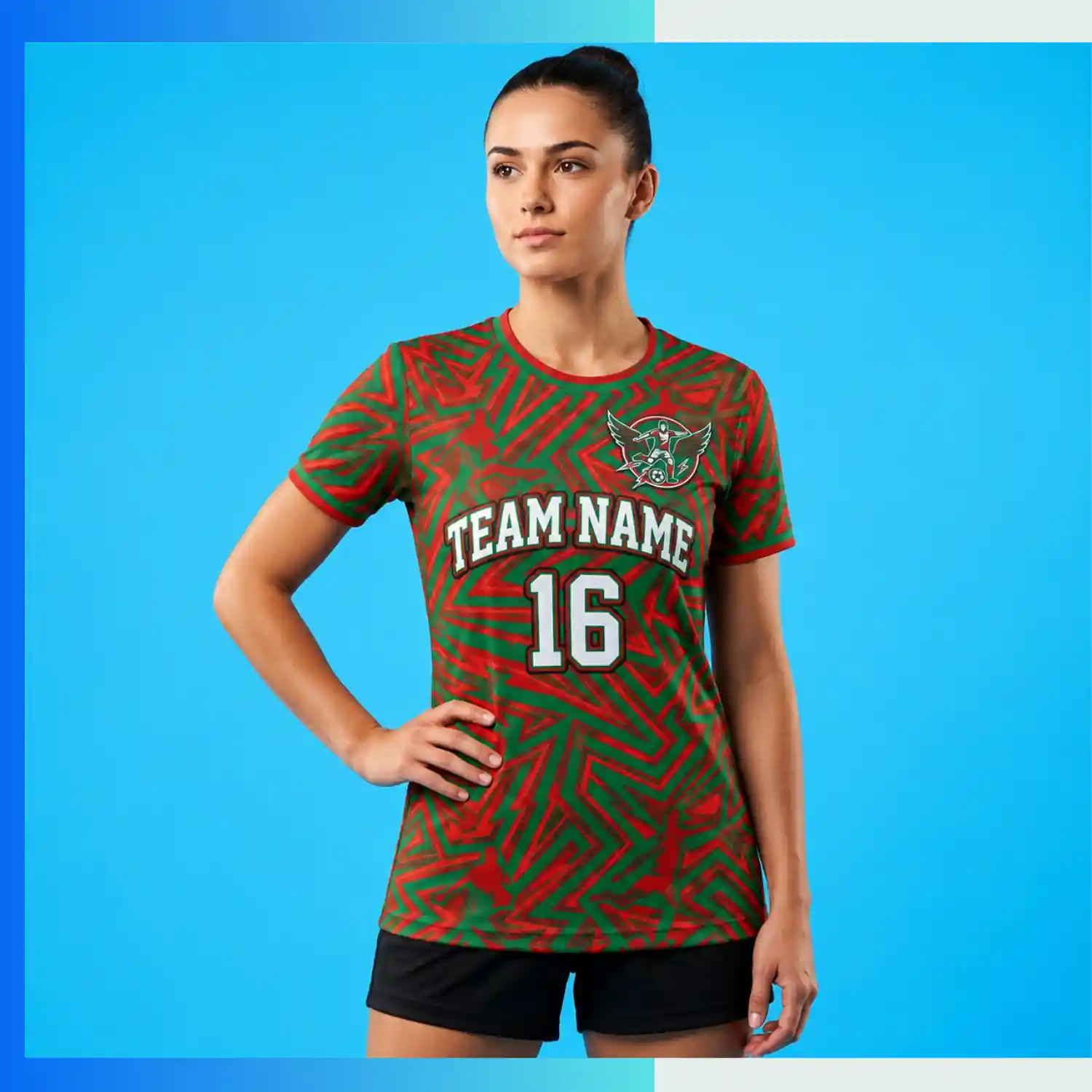 Women's Performance Soccer Jersey – 180G Spandex Interlock | Contoured Compression Fit - Image 3