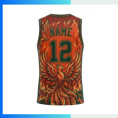 Alternative view of Custom Basketball Jersey V-Neck with Side Panels with 150G Pro Interlock