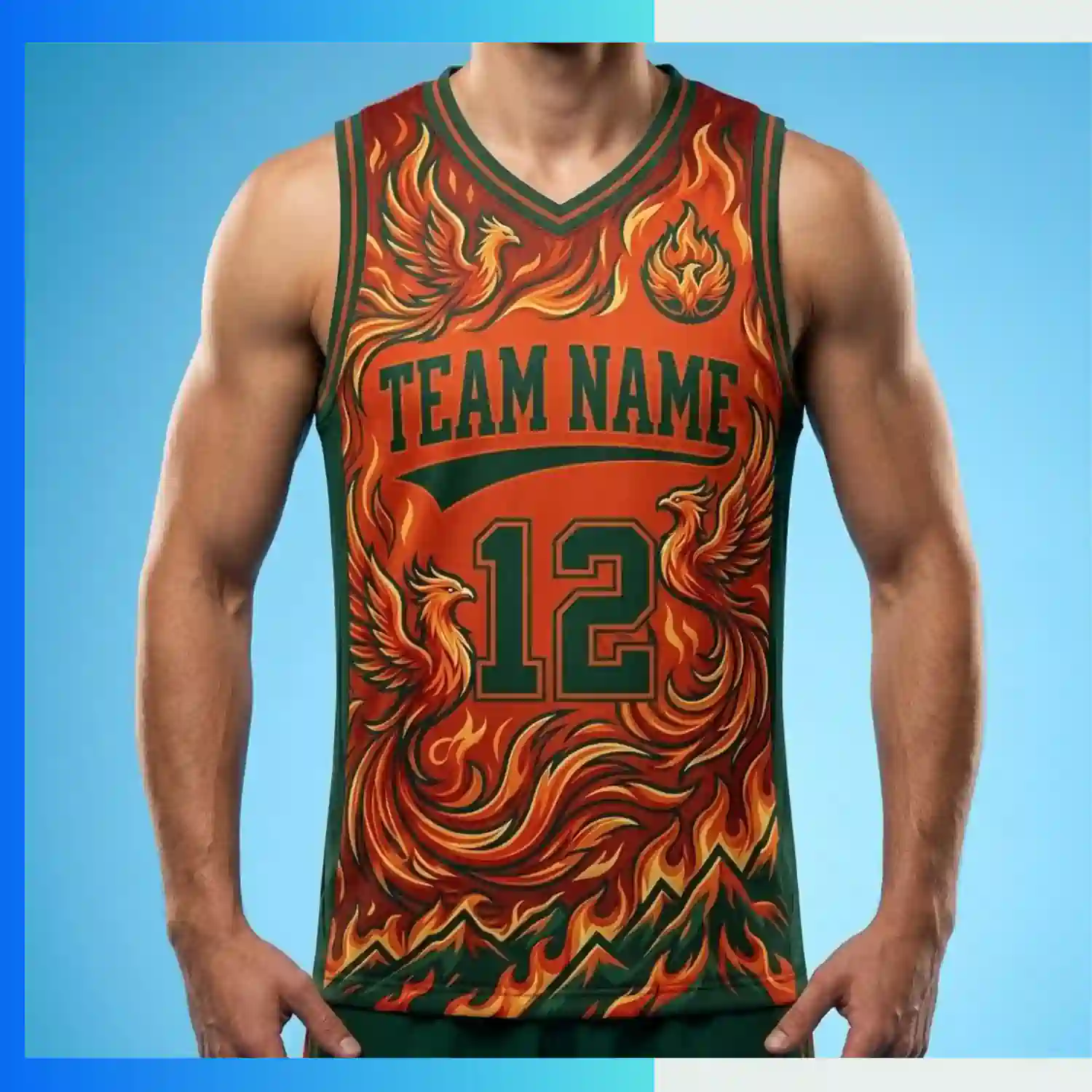 Custom Basketball Jersey V-Neck with Side Panels with 150G Pro Interlock - Image 3