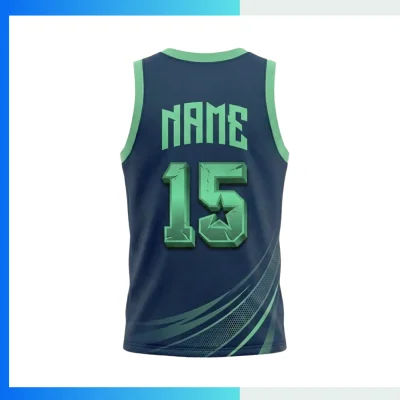 Alternative view of Custom Basketball Jersey – Flashed V Fabric Sublimation Round Neck