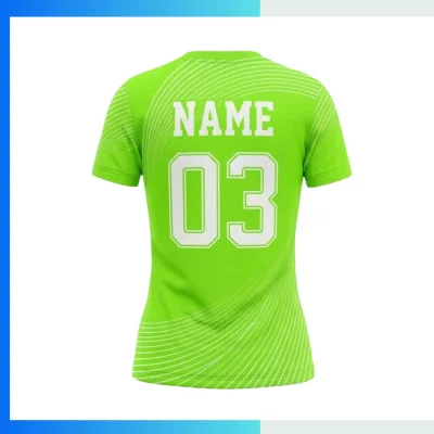 Alternative view of Custom Premium Women’s Soccer Jersey with 180G Silk-Feel Interlock