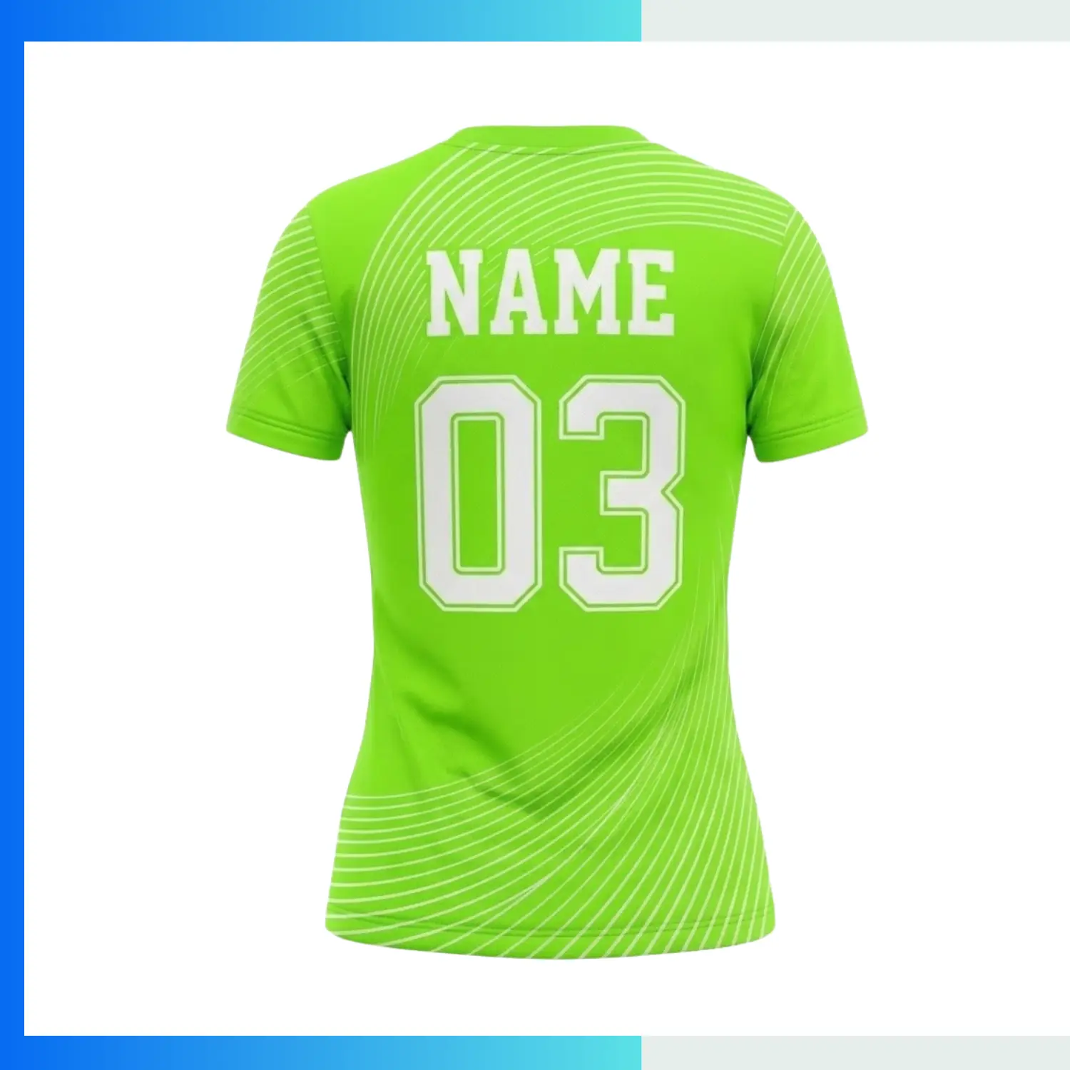 Custom Premium Women’s Soccer Jersey with 180G Silk-Feel Interlock - Image 2