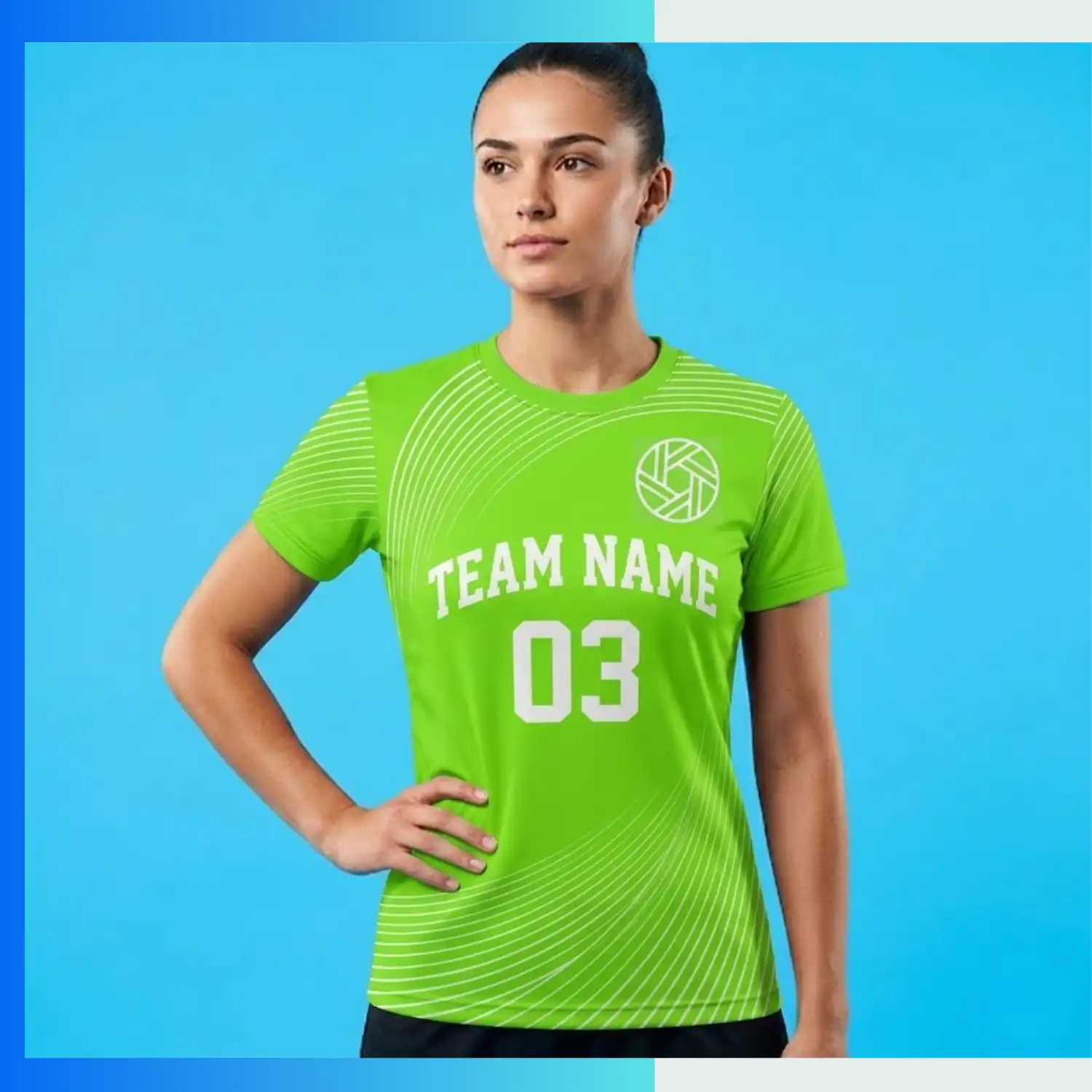 Custom Premium Women’s Soccer Jersey with 180G Silk-Feel Interlock - Image 3