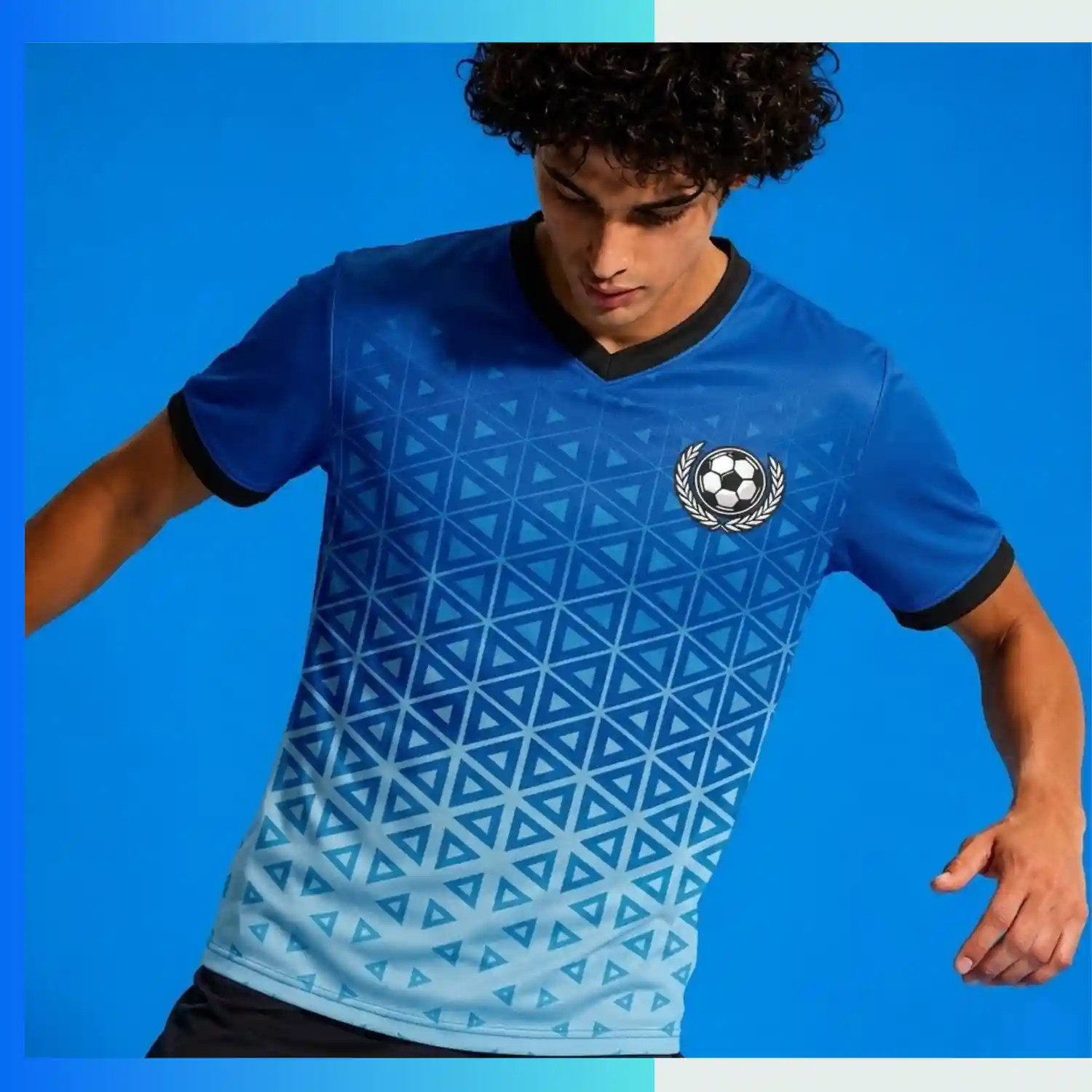 Custom Eco-Friendly Soccer Jersey with Full Sublimation Recycled Polyester - Image 3