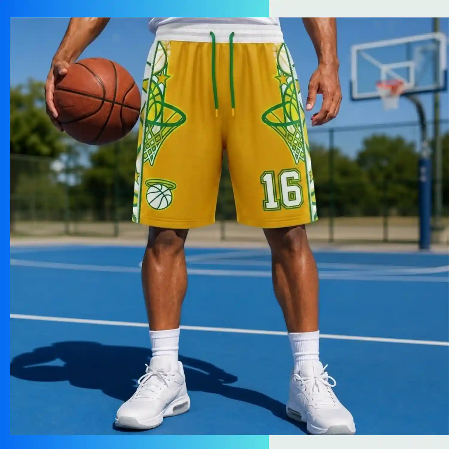 Custom Basketball Shorts With 150G Short Hole Mesh - Image 3