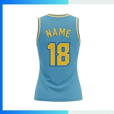 Alternative view of Women’s & Youth Basketball Jersey – Pro Interlock 150gsm Sublimation Round Neck