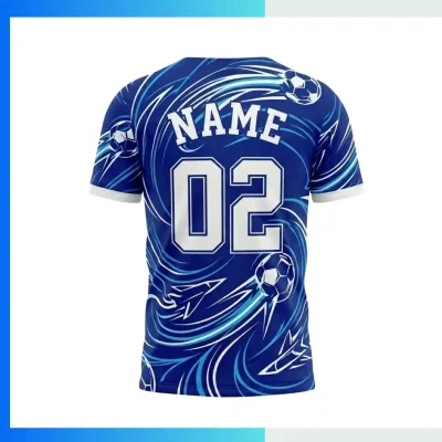 Alternative view of Custom Classic V-Neck Soccer Jersey with 150G InterlockSublimation Team Jersey (Youth & Adult)