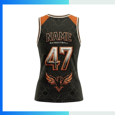 Alternative view of Women’s & Youth Basketball Jersey – Butterfly Mesh 130gsm Sublimation Round Neck