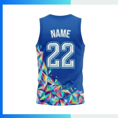 Alternative view of Custom Basketball Jersey V-Neck with 160G Jacquard Fabric