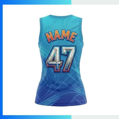 Alternative view of Women’s & Youth Basketball Jersey – Short Hole Mesh 150gsm Sublimation Round Neck