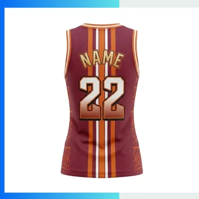 Alternative view of Women’s & Youth Basketball Jersey – 180gsm NBA Fabric Sublimation Round Neck
