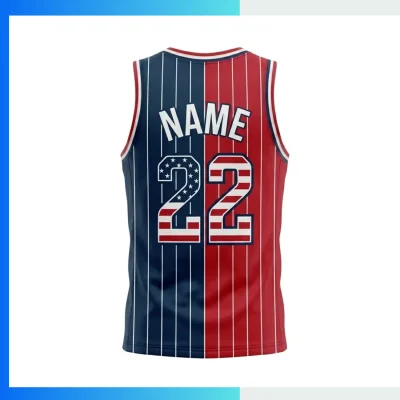 Alternative view of Custom Basketball Jersey V-Neck with 180G NBA Fabric