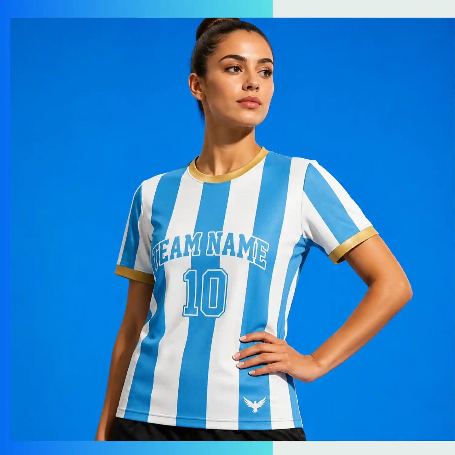 Custom Women's Soccer Jersey - 150G Interlock - Round Neck | Contoured Fit & Ultimate Comfort - Image 3