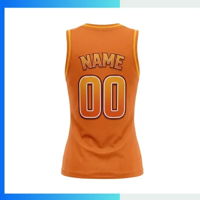 Alternative view of Custom Women’s V-Neck Basketball Jersey with 150G Short Hole Mesh