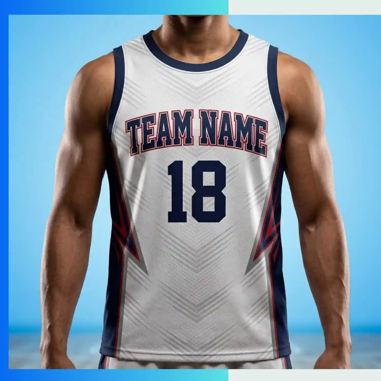 Custom Basketball Jersey – Elite Birdseye Mesh Sublimation Round Neck - Image 3