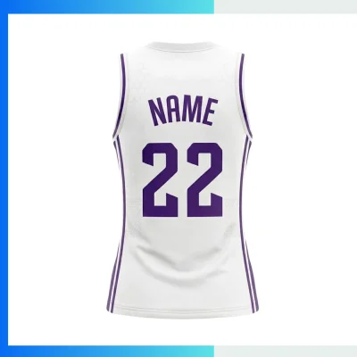 Alternative view of Custom Youth & Women’s Basketball Jersey with 150G Flashed V Fabric