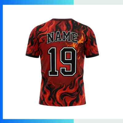 Alternative view of Custom Flat V-Neck Soccer Jersey – 150G Interlock Team Kit | Full Sublimation Uniform
