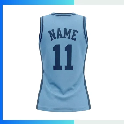 Alternative view of Custom Women’s Basketball Jersey V-Neck with Side Panels with 150G Pro Interlock