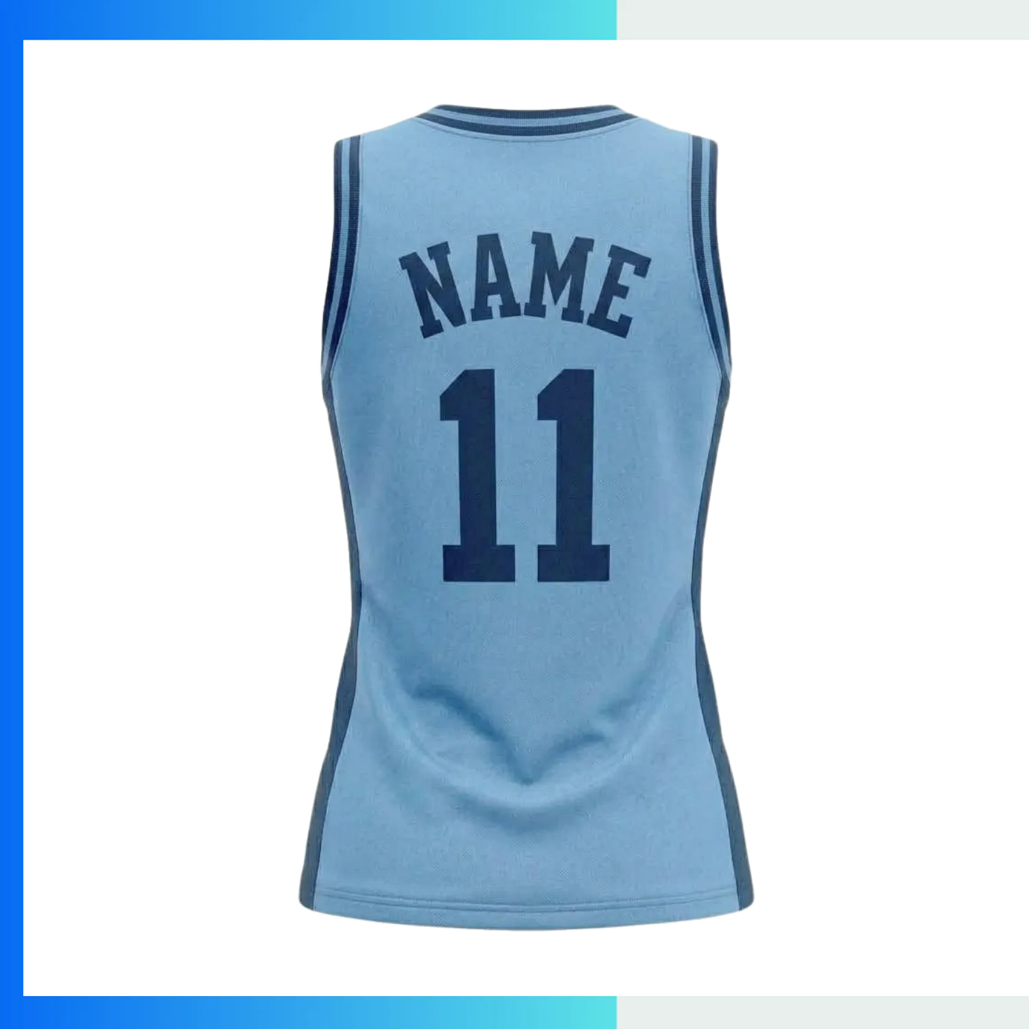 Custom Women’s Basketball Jersey V-Neck with Side Panels with 150G Pro Interlock - Image 2