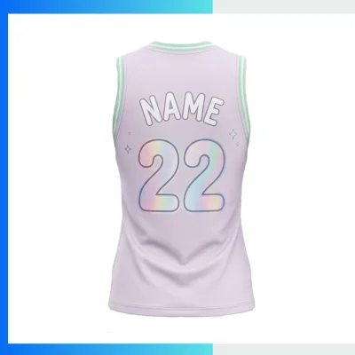 Alternative view of Custom Elite Women’s Basketball Jersey V-Neck with Side Panels with 160G Performance Mesh