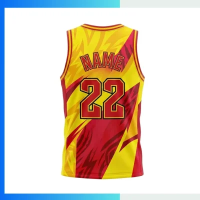 Alternative view of Custom Basketball Jersey V-Neck with 150G Short Hole Mesh