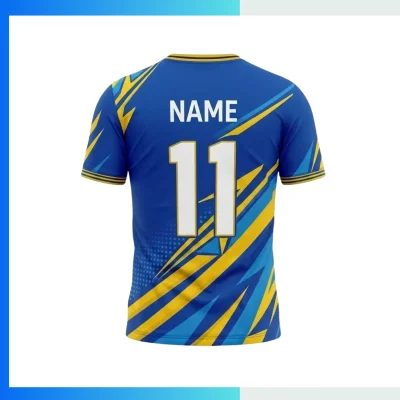 Alternative view of Premium Silk-Feel Soccer Jersey with 180G Interlock Flat V-Neck Custom Team Kit | Full Sublimation