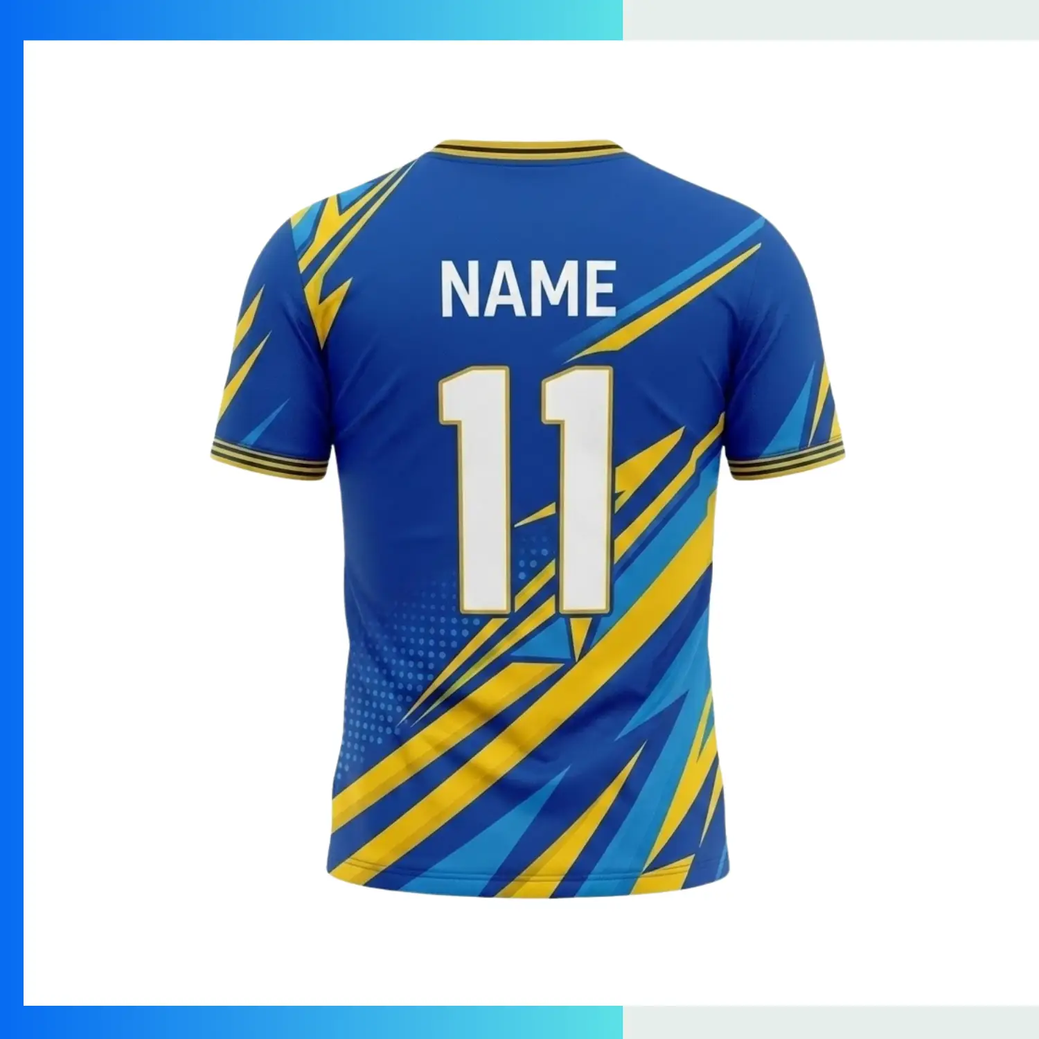 Premium Silk-Feel Soccer Jersey with 180G Interlock Flat V-Neck Custom Team Kit | Full Sublimation - Image 2