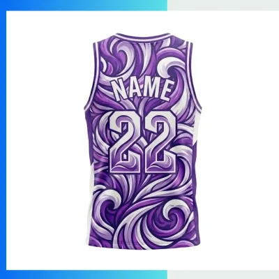 Alternative view of Custom Basketball Jersey V-Neck with 150G Pro Interlock
