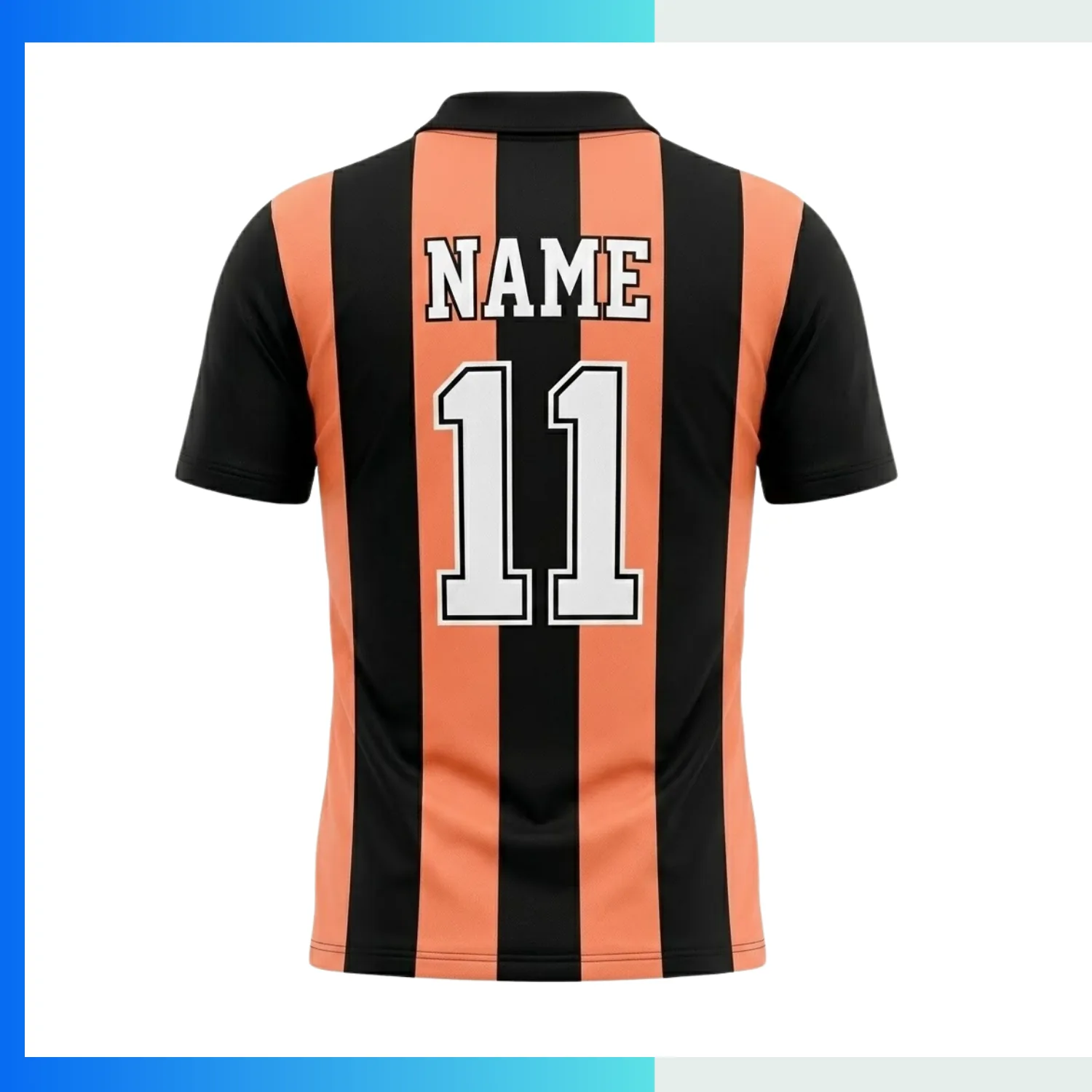 Custom Lapel V-Neck Soccer Jersey – 150G Interlock Team Kit | Full Sublimation Football Uniform - Image 2